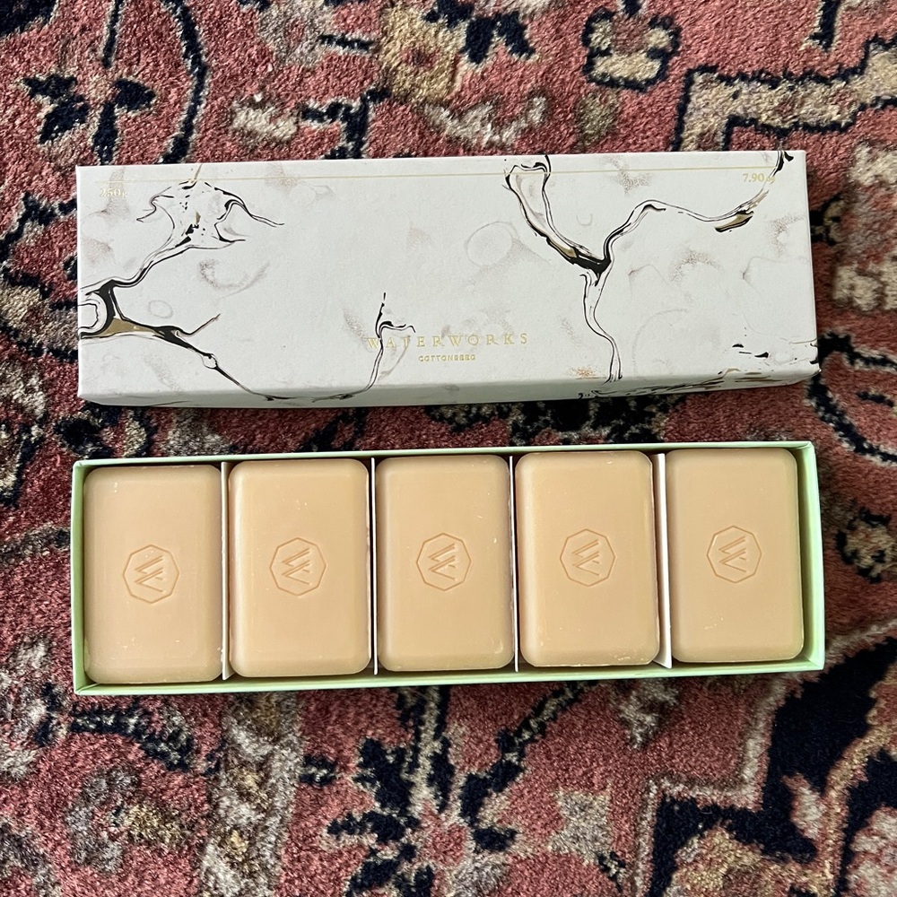 WATERWORKS cottonseed soap Bar Apothecary Collection Soap Set of 5